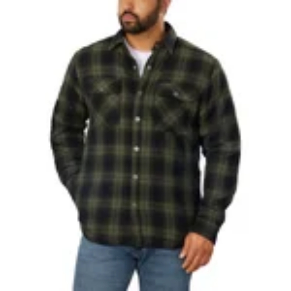 Grizzly Mountain Men's Flannel Shirt Jacket
